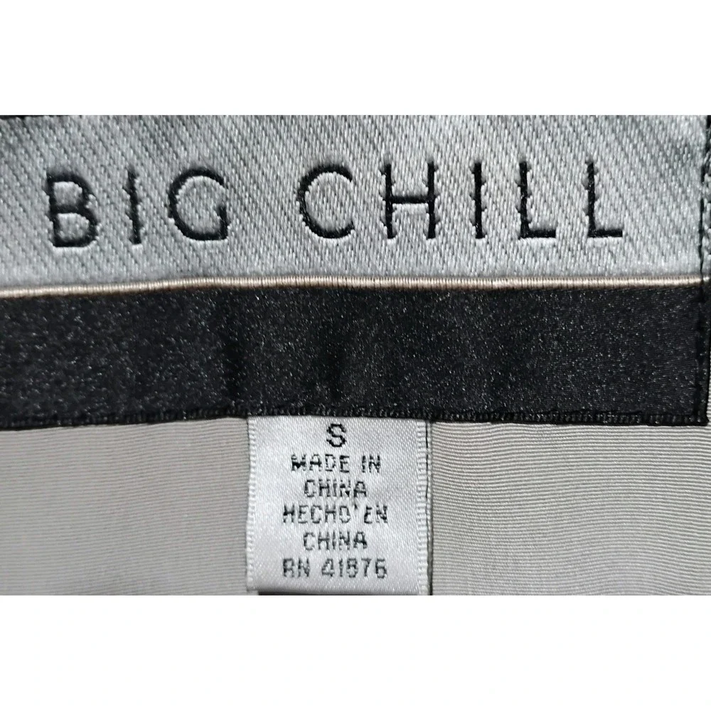 Big Chill Women's Black Zip Front Jacket Lightweight‎ Contrast Collar Size Small